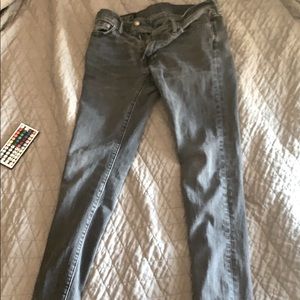 A&F Black Stretch Skinny Jeans